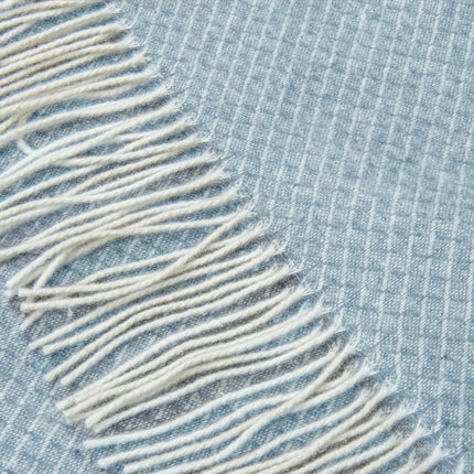Chiswick Throw - Merino Wool/Cashmere - Blue.