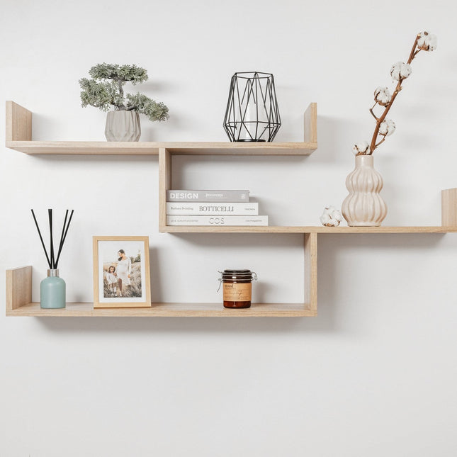 ZURICH MULTI LEVEL SHELF KIT (OAK).