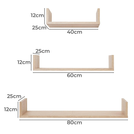 OSLO THREE PIECE SHELF KIT (OAK).