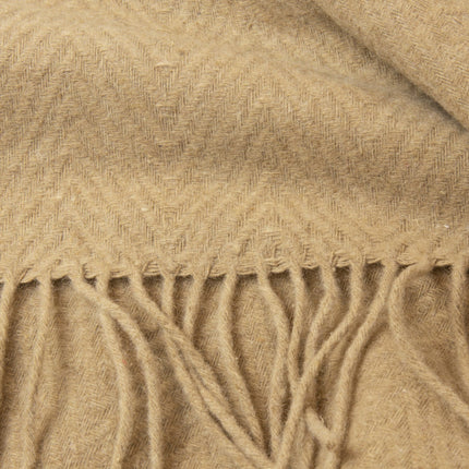 Hampton Throw - Merino Wool Blend - Camel.