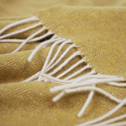 Hampton Throw - Merino Wool Blend - Ochre.