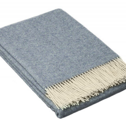 Hampton Throw - Merino Wool Blend - Blue.