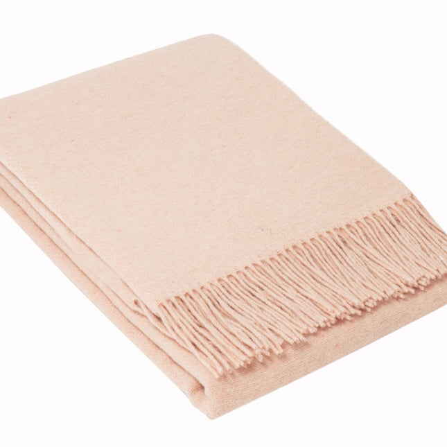 Oxford Throw - Merino Wool Blend - Blush.