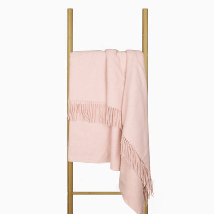 Oxford Throw - Merino Wool Blend - Blush.