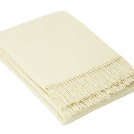 Oxford Throw - Merino Wool Blend - Ivory.