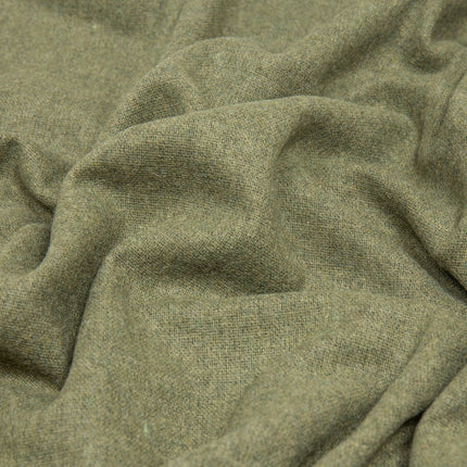 Paddington Throw - Fine Wool Blend - Olive.