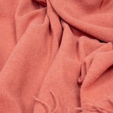 Paddington Throw - Fine Wool Blend - Peach.