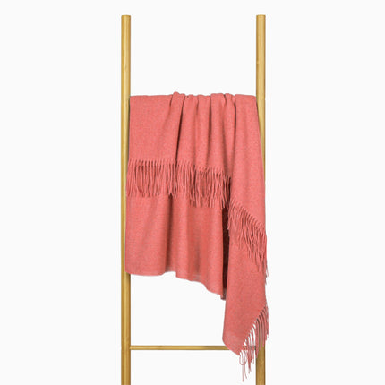 Paddington Throw - Fine Wool Blend - Peach.