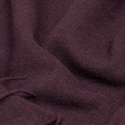 Paddington Throw - Fine Wool Blend - Plum.