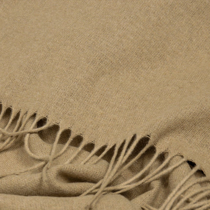Paddington Throw - Fine Wool Blend - Camel.
