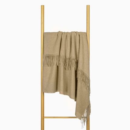 Paddington Throw - Fine Wool Blend - Camel.