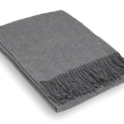 Paddington Throw - Fine Wool Blend - Slate.