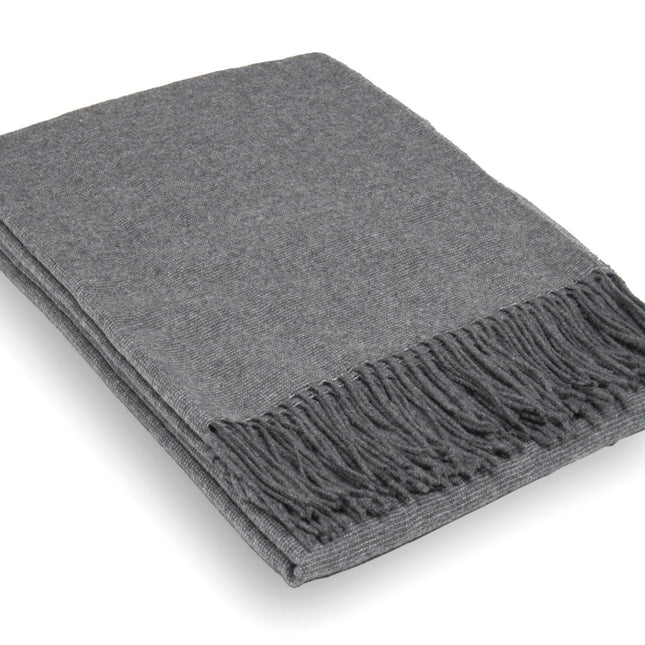 Paddington Throw - Fine Wool Blend - Slate.