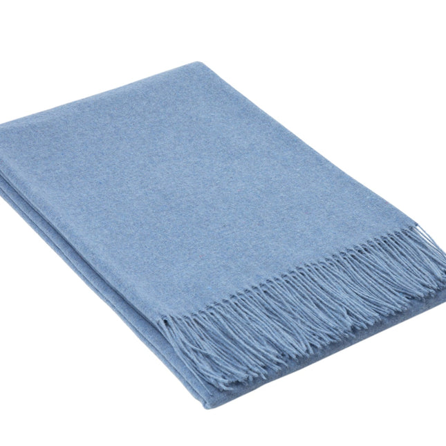 Paddington Throw - Fine Wool Blend - Blue.