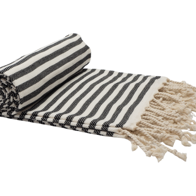 PORTSEA TURKISH COTTON TOWEL - MIDNIGHT.