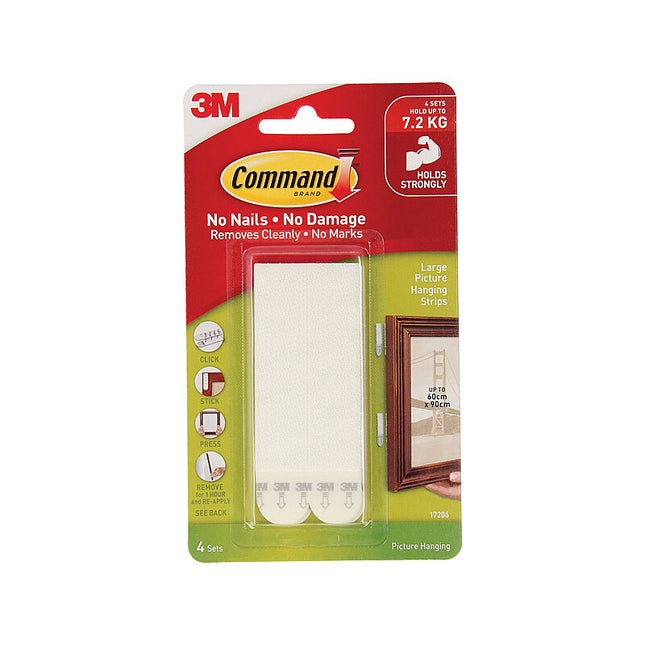 COMMAND Hang Strips 17206 Large Pack of 4.