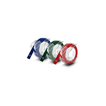 DYMO Embosser Tape 9mmX3m Assorted Pack of 3.