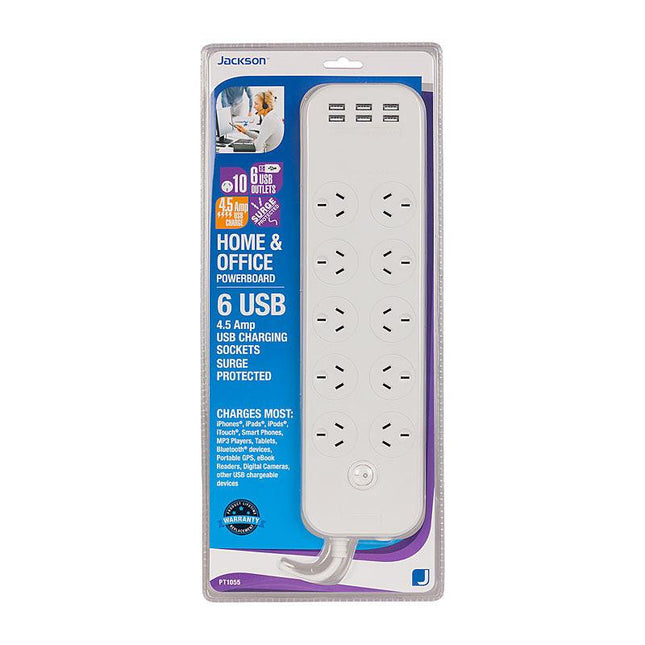 JACKSON 10 Way 6 USB PBoard 1m.