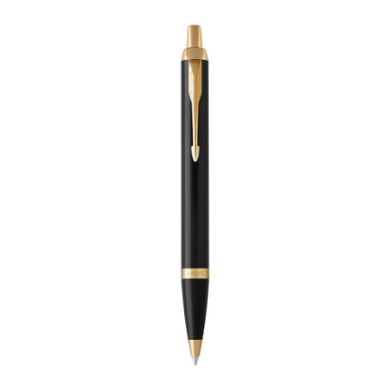 PARKER IM Black Gd Trm Ball Pen Md Blu.
