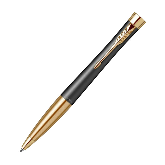 PARKER Urban Twist Ballpoint Pen - Black with Gold Trim.