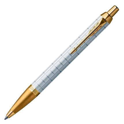 PARKER IM Premium Ballpoint Pen - Pearl with Gold Trim.