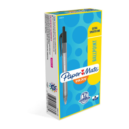 PAPER MATE InkJoy 100RT Ball Pen Black Box of 12.