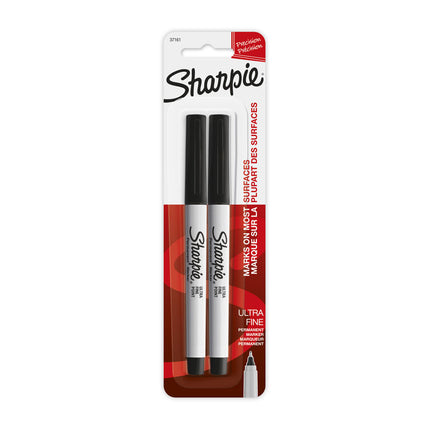 SHARPIE Permanent Marker UFine Point Black Pack 2 Box of 6.