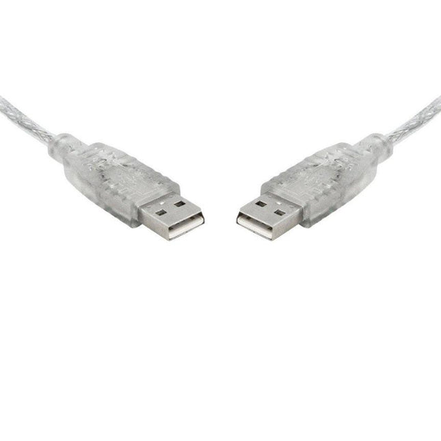 8WARE USB 2.0 Cable 2m A to A Male to Male Transparent.