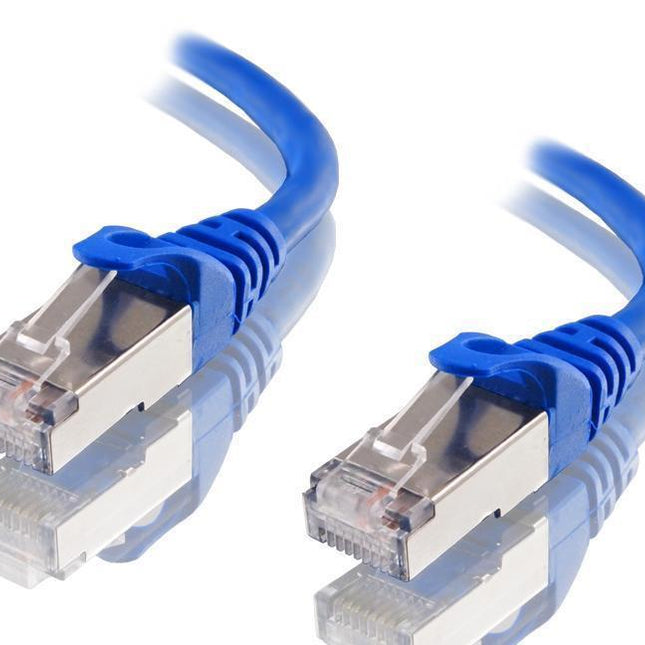 ASTROTEK CAT6A Shielded Ethernet Cable 20m Blue Color 10GbE RJ45 Network LAN Patch Lead S/FTP LSZH Cord 26AWG.