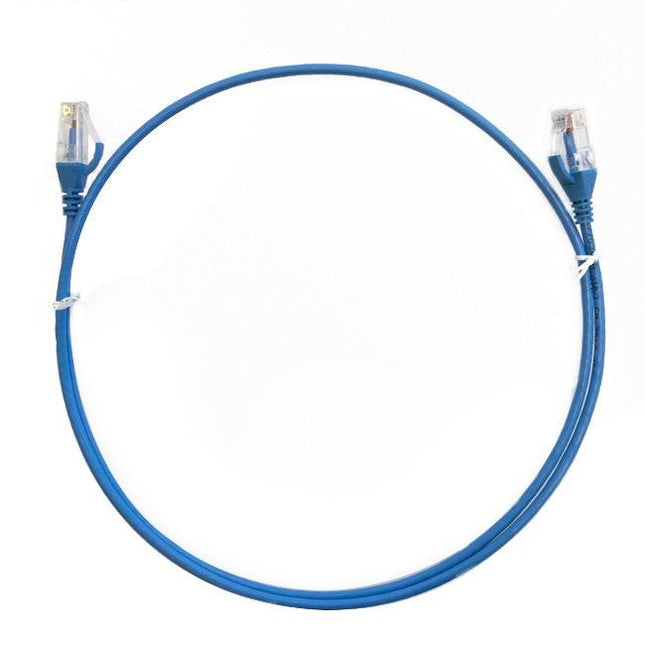 8WARE CAT6 Ultra Thin Slim Cable 2m / 200cm - Blue Color Premium RJ45 Ethernet Network LAN UTP Patch Cord 26AWG.
