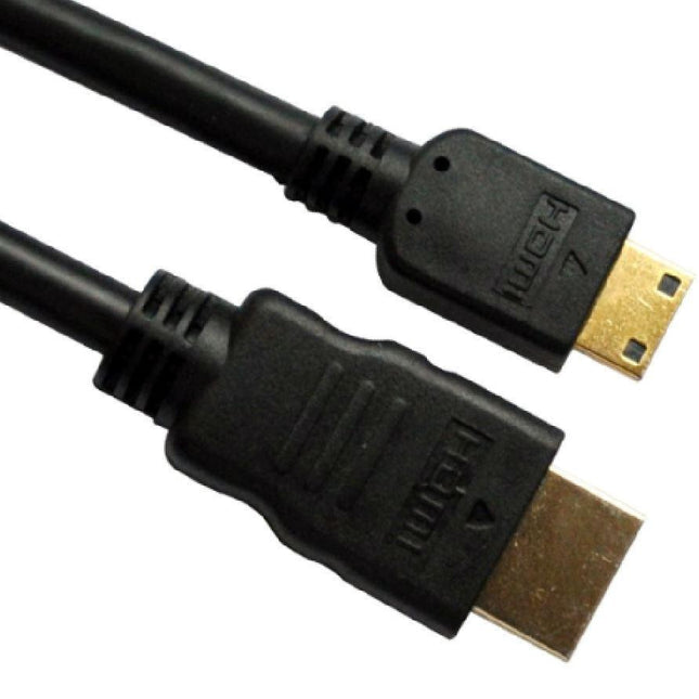 ASTROTEK HDMI to Mini HDMI Cable 2m - 1.4v 19 pins A Male to Mini C Male 30AWG OD6.0mm Gold Plated Black PVC Jacket for Tablet Smart Phone.