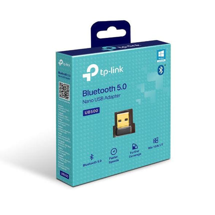 TP-LINK UB500 Bluetooth 5.0 Nano USB 2.0 Adapter, Add Bluetooth To Your Devices, Wireless Connectivity, Windows 10/8.1/7, Plug and Play.
