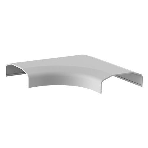 BRATECK Plastic Cable Cover Joint L Shape Material:ABS Dimensions 127x127x21.5mm - White.