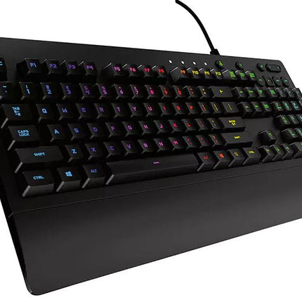 LOGITECH G213 Prodigy RGB Gaming Keyboard, 16.8 Million Lighting Colors Mech-Dome Backlit Keys Dedicated Media Controls Spill-Resistant Durable LS.