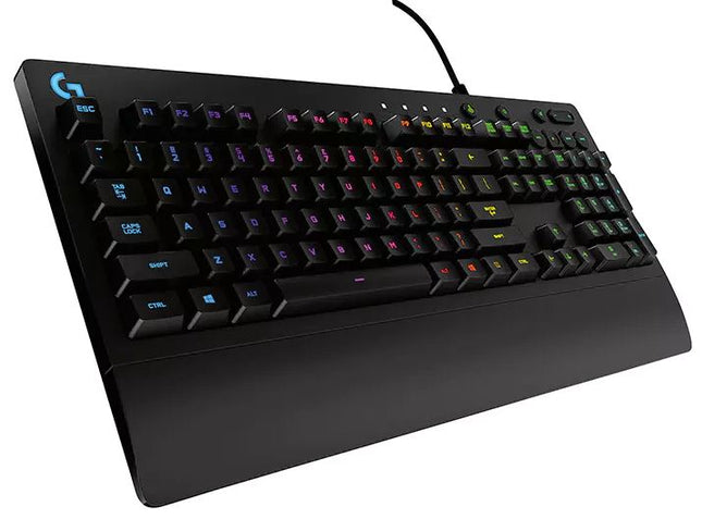 LOGITECH G213 Prodigy RGB Gaming Keyboard, 16.8 Million Lighting Colors Mech-Dome Backlit Keys Dedicated Media Controls Spill-Resistant Durable LS.