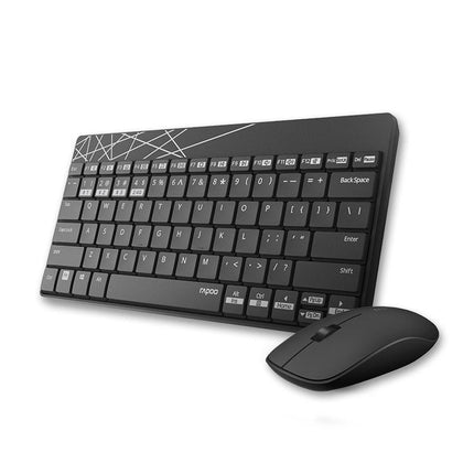 RAPOO 8000M Compact Wireless Multi-mode Bluetooth, 2.4Ghz, 3 Device Keyboard and Mouse Combo.