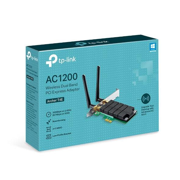 TP-Link Archer T4E AC1200 Wireless Dual Band PCIe Adapter, 867Mbps @ 5Ghz, 300Mbps @ 2.4Ghz.
