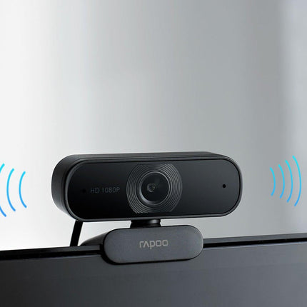 RAPOO C260 Webcam FHD 1080P/HD720P, USB 2.0 Compatible Win7/8/10, Mac OS X 10.6 or above, Chrome OS and Android V5.0 or above - Ideal for TEAMS, Zoom.