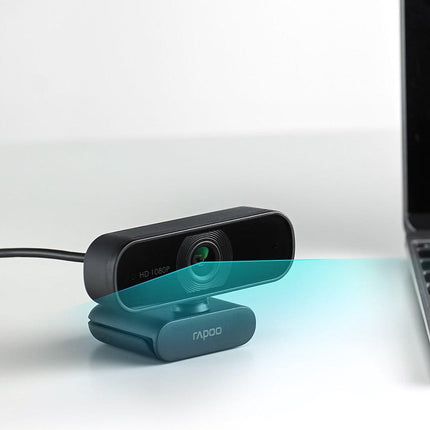 RAPOO C260 Webcam FHD 1080P/HD720P, USB 2.0 Compatible Win7/8/10, Mac OS X 10.6 or above, Chrome OS and Android V5.0 or above - Ideal for TEAMS, Zoom.