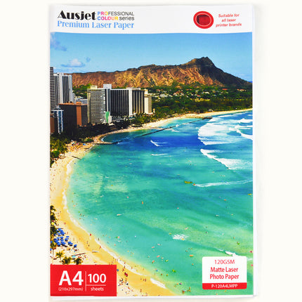 120GM A4 Matte Photo Paper for Laser Printers 100 Sheets.