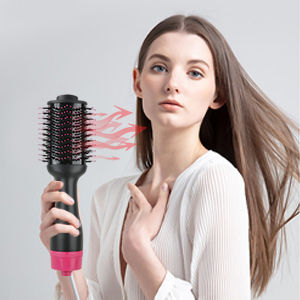 Hot Air One-Step Hair Dryer Negative Ion Anti-Frizz Blowout for Drying,Straightening, Curling and Volumizer (AU Plug).