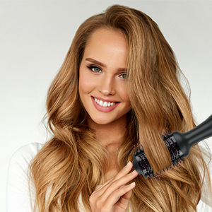Hot Air One-Step Hair Dryer Negative Ion Anti-Frizz Blowout for Drying,Straightening, Curling and Volumizer (AU Plug).