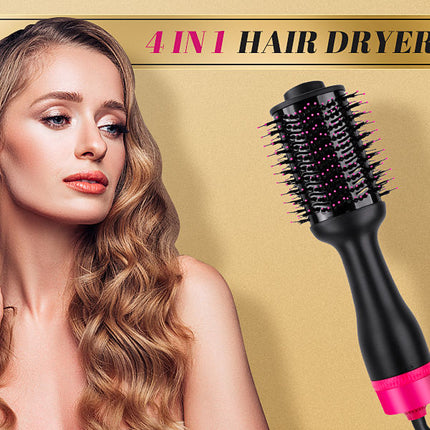 Hot Air One-Step Hair Dryer Negative Ion Anti-Frizz Blowout for Drying,Straightening, Curling and Volumizer (AU Plug).