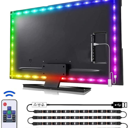 3M LED Strip Lights Rope Light for TV, Gaming and Computer (Lights Strip App with Remote Control).