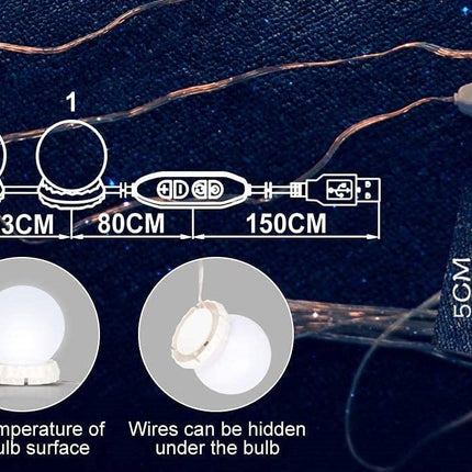 Hollywood Vanity Style LED Makeup Lights Mirror with 3 Color Modes Lights with 10 Dimmable Bulbs (Mirror Not Include).