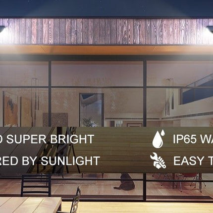 100 Waterproof LED Motion Sensor Solar Security Lights Outdoor (2pack).