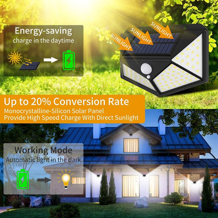 100 Waterproof LED Solar Fairy Light Outdoor with 8 Lighting Modes for Home,Garden and Decoration (4 pack).