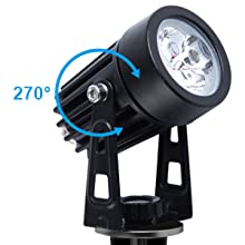 3 x LED Spotlights Powered Solar Garden Lights Outdoor Waterproof (Warm White).