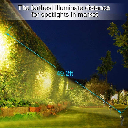 3 x LED Spotlights Powered Solar Garden Lights Outdoor Waterproof (Warm White).