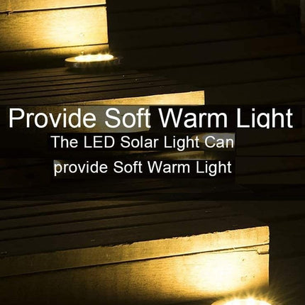 8 Pack LED Solar Pathway Lights Outdoor Solar Ground Lights (Warm White).